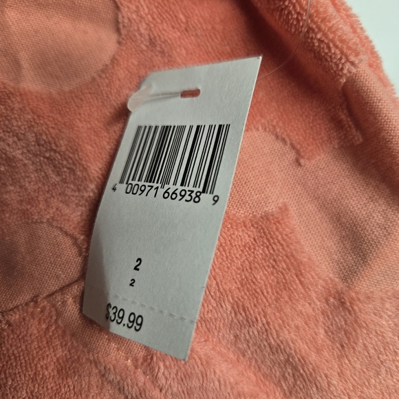 Disney's Minnie Mouse Pink Terry Cloth Hood Swim Jacket New With Tags - Picture 4 of 5